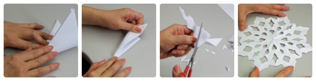как сделать снежинки зи бумаги своими руками
